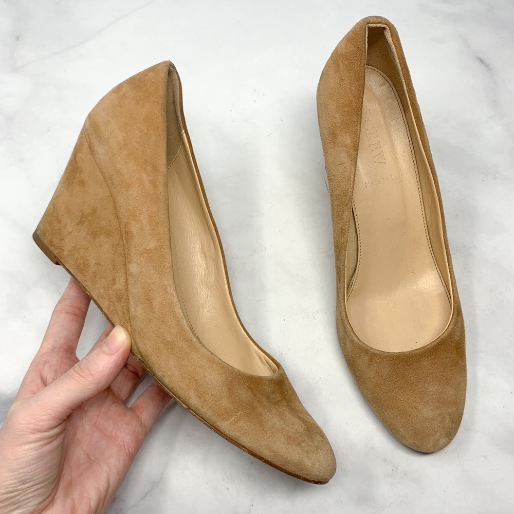 COPY - J. Crew Martina 100% Leather Suede Wedge Pumps 8